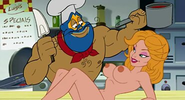 Radi pornić matorke dlakav maca i prima spermu na Sise.